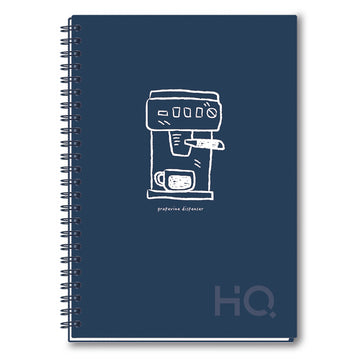 Navneet HQ | Hard Cover Notebook - Corporate Edge (Blue) for Office and Professional Use | Wiro Bound and UV printing | Single Line | A5 Size - 21 cm x 14.8 cm | 192 Pages