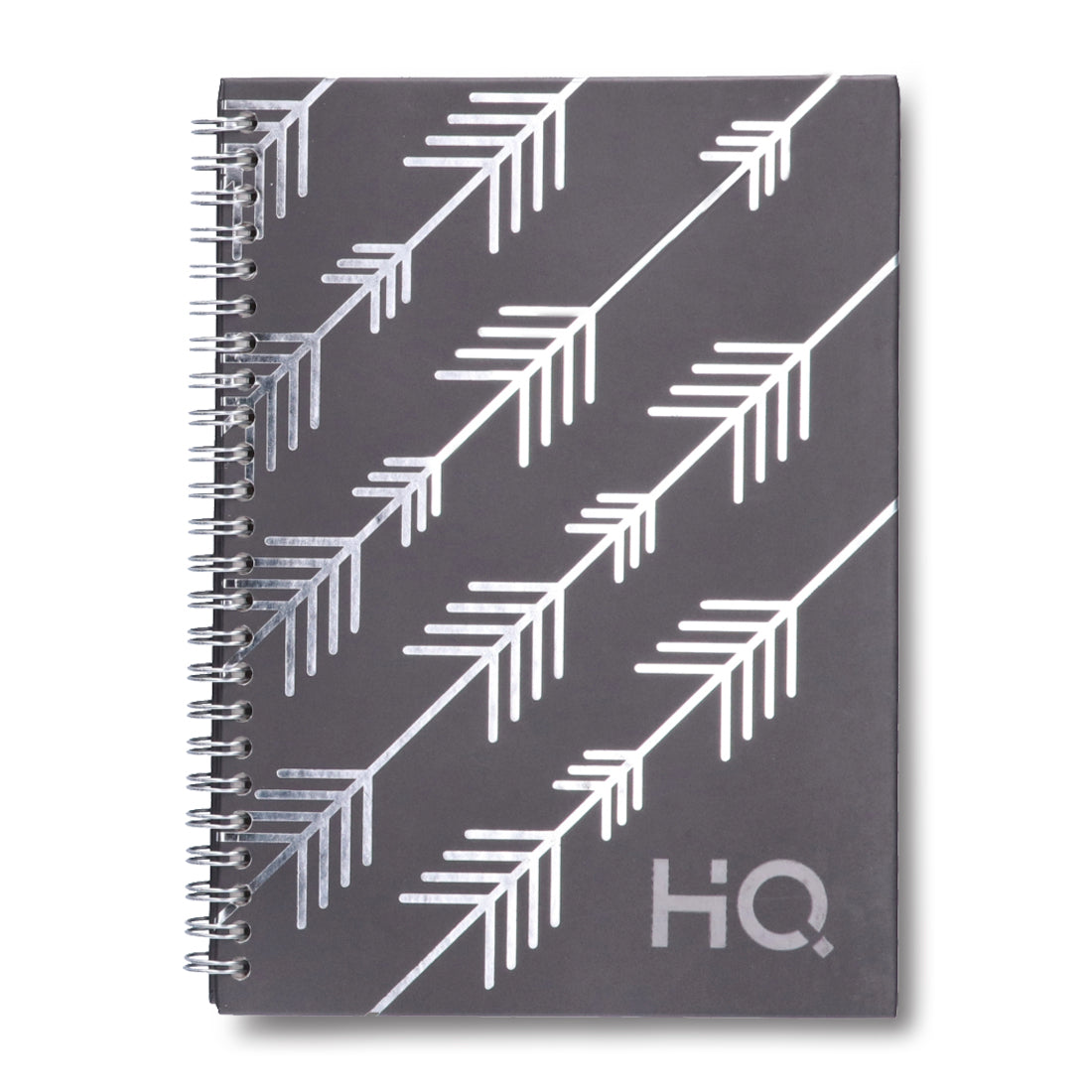 Navneet HQ | Hard Cover Notebook - Corporate Edge (Gray) for Office and Professional Use | Wiro Bound and Foil Stamping | Single Line | A5 Size - 21 cm x 14.8 cm | 192 Pages