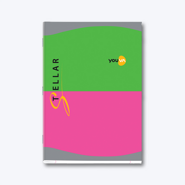 Single Line YOUVA  Long Book – A4 Size (Soft Bound) Stellar Pack Of 2