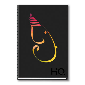Navneet HQ | Hard Cover Ganesha Notebook for Office and Personal Use | Design 5 | Wiro / Spiral Bound | Single Line | A5 Size - 21 cm x 14.8 cm | 192 Pages
