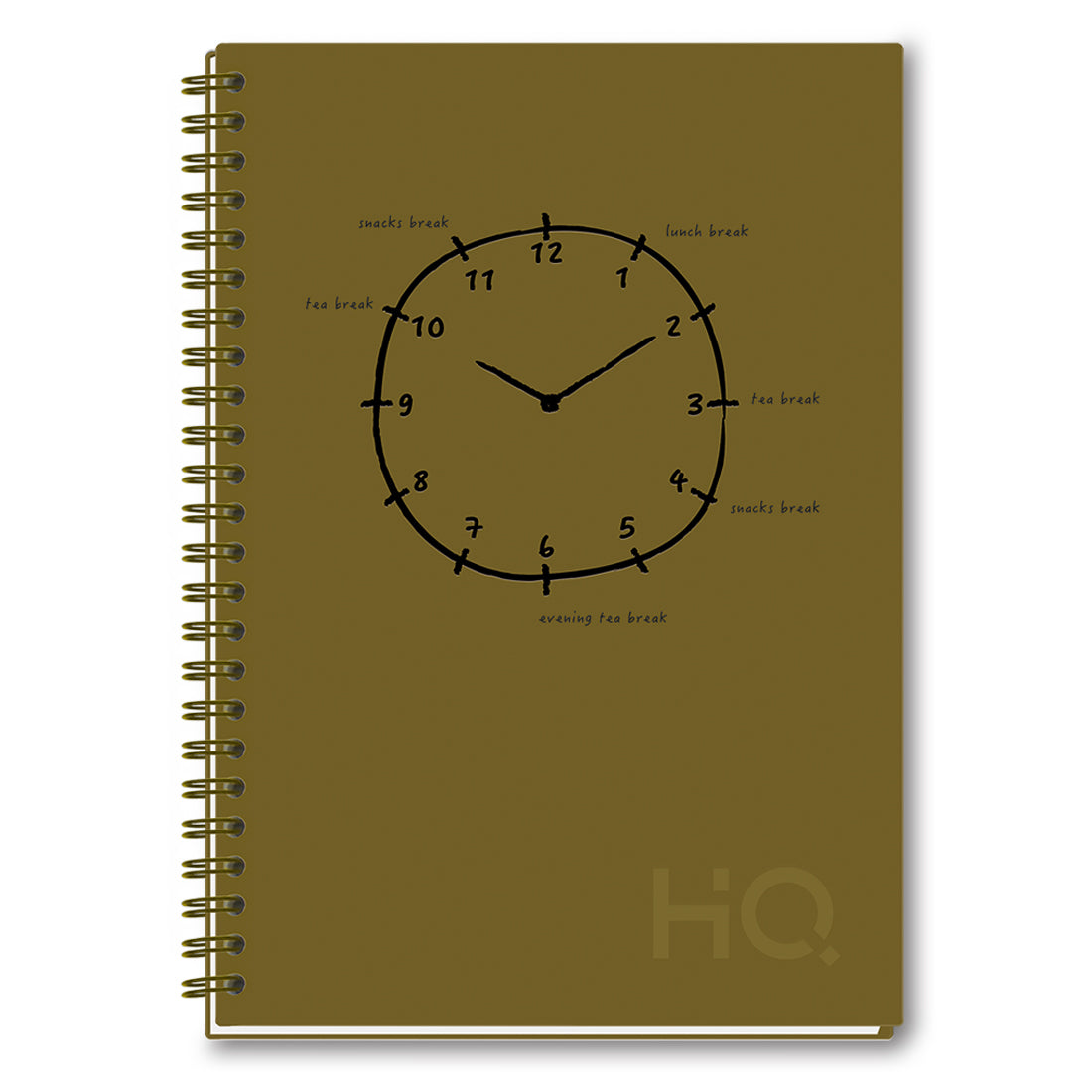 Navneet HQ | Hard Cover Notebook - Corporate Edge (Khaki) for Office and Professional Use | Wiro Bound and UV printing | Single Line | A5 Size - 21 cm x 14.8 cm | 192 Pages