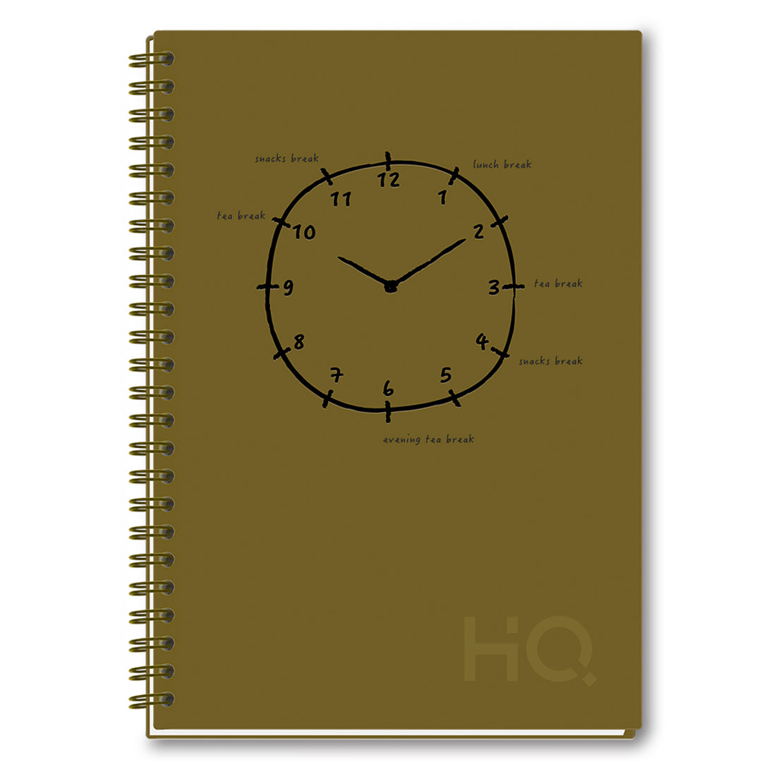 Navneet HQ | Hard Cover Notebook - Corporate Edge (Khaki) for Office and Professional Use | Wiro Bound and UV printing | Single Line | A5 Size - 21 cm x 14.8 cm | 192 Pages (Pack Of  1)