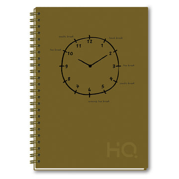 Navneet HQ | Hard Cover Notebook - Corporate Edge (Khaki) for Office and Professional Use | Wiro Bound and UV printing | Single Line | A5 Size - 21 cm x 14.8 cm | 192 Pages (Pack Of  1)