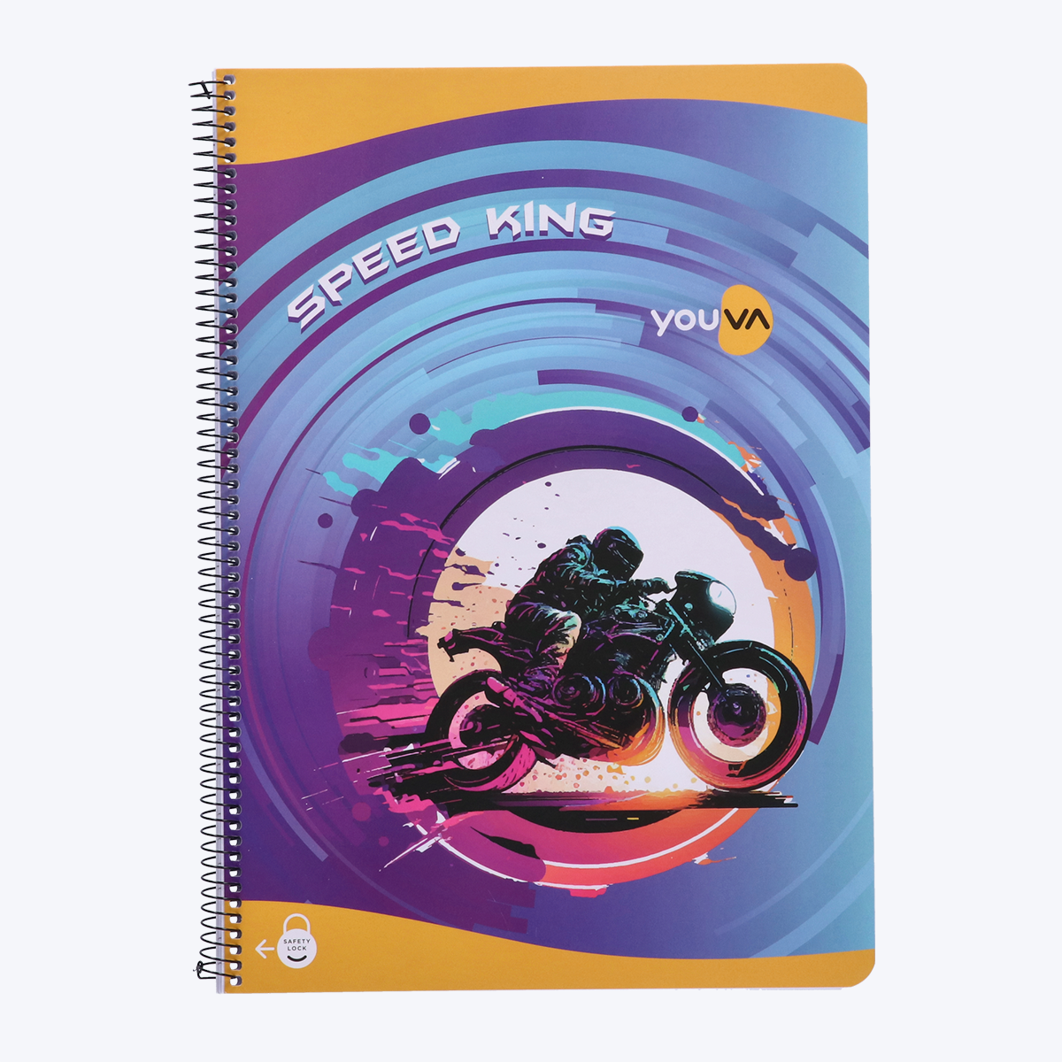 Navneet Youva | Spiral Long Book for students and executives | Spiral Bound with safety lock | A4 size - 21 x 29.7 cm | Unruled / No lines | 140 Pages | Pack of 1