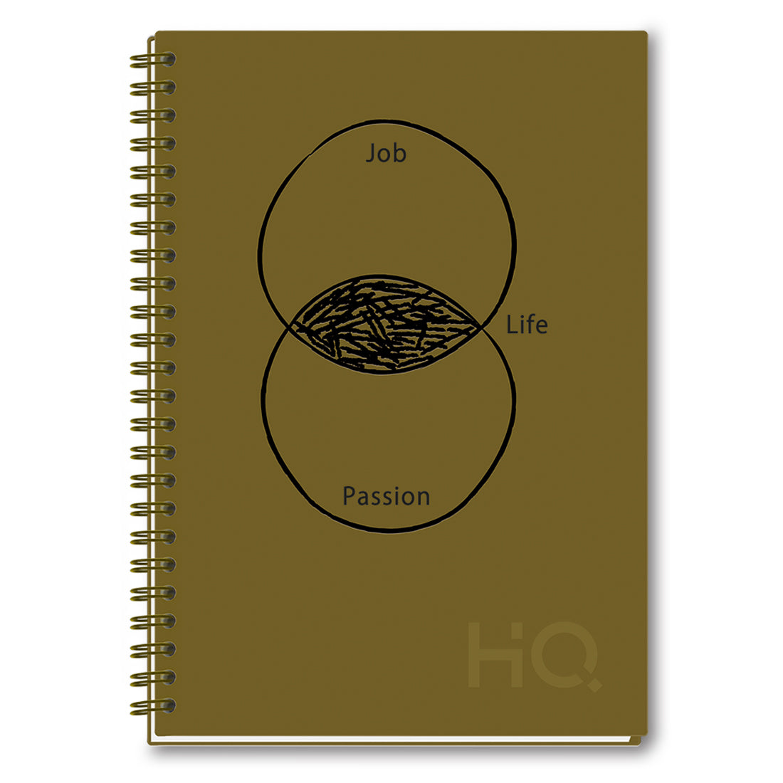 Navneet HQ | Hard Cover Notebook - Corporate Edge (Khaki) for Office and Professional Use | Wiro Bound and UV printing | Single Line | A5 Size - 21 cm x 14.8 cm | 192 Pages