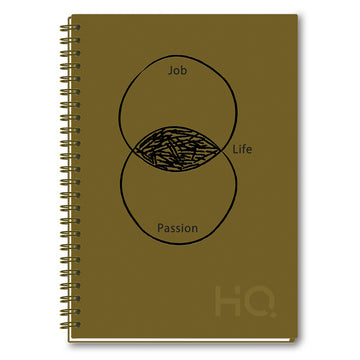 Navneet HQ | Hard Cover Notebook - Corporate Edge (Khaki) for Office and Professional Use | Wiro Bound and UV printing | Single Line | A5 Size - 21 cm x 14.8 cm | 192 Pages
