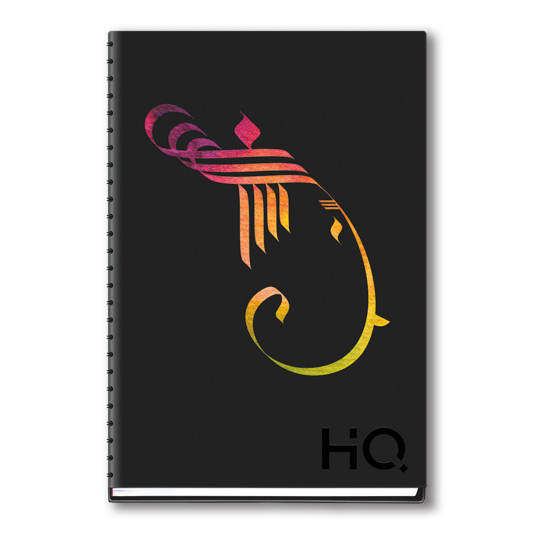 Navneet HQ | Hard Cover Ganesha Notebook for Office and Personal Use | Design 6 | Wiro / Spiral Bound | Single Line | A6 Size - 14.8 cm x 10.5 cm | 192 Pages