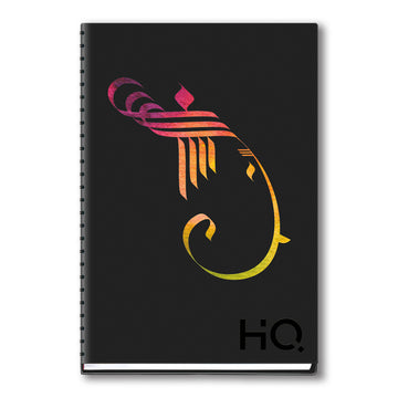 Navneet HQ | Hard Cover Ganesha Notebook for Office and Personal Use | Design 6 | Wiro / Spiral Bound | Single Line | A6 Size - 14.8 cm x 10.5 cm | 192 Pages