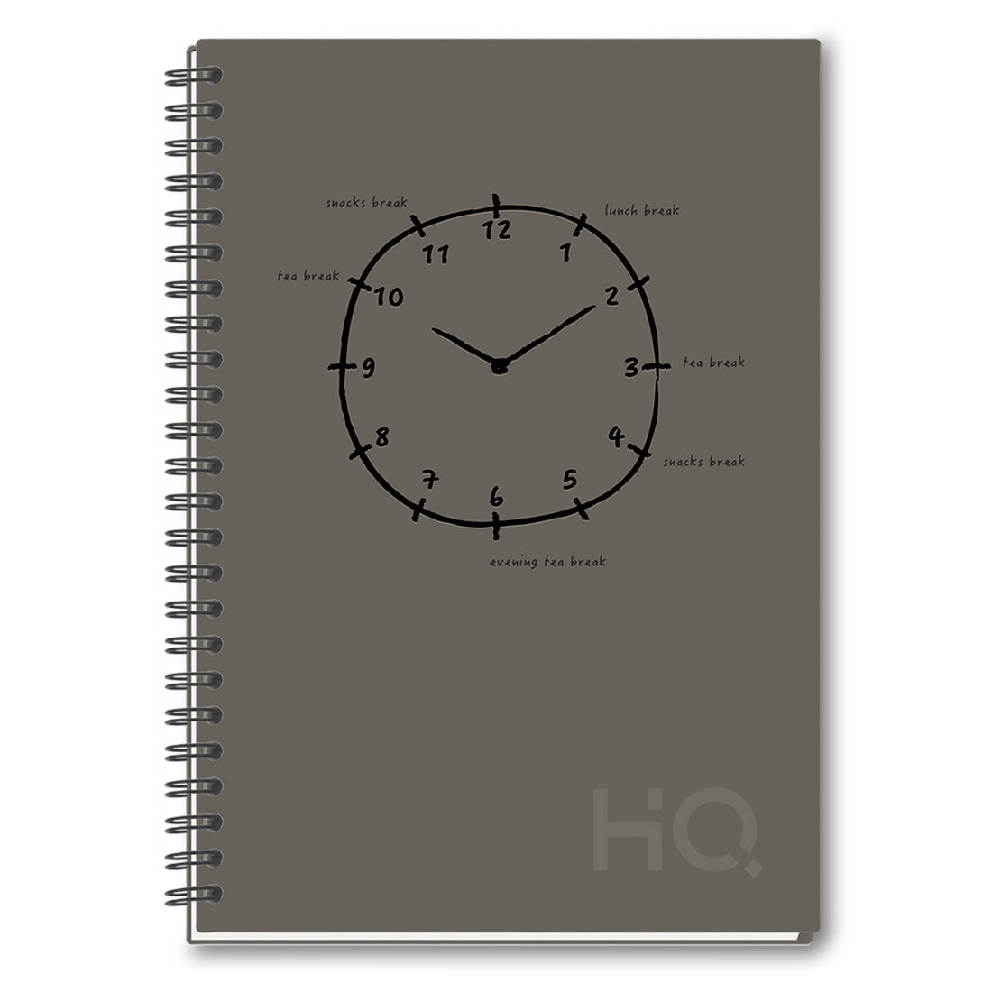Navneet HQ | Hard Cover Notebook - Corporate Edge (Gray) for Office and Professional Use | Wiro Bound and UV printing | Single Line | A5 Size - 21 cm x 14.8 cm | 192 Pages