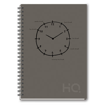 Navneet HQ | Hard Cover Notebook - Corporate Edge (Gray) for Office and Professional Use | Wiro Bound and UV printing | Single Line | A5 Size - 21 cm x 14.8 cm | 192 Pages