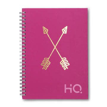 Navneet HQ | Hard Cover Notebook - Corporate Edge (Burgandy) for Office and Professional Use | Wiro Bound and Foil Stamping | Single Line | A5 Size - 21 cm x 14.8 cm | 192 Pages