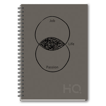 Navneet HQ | Hard Cover Notebook - Corporate Edge (Gray) for Office and Professional Use | Wiro Bound and UV printing | Single Line | A5 Size - 21 cm x 14.8 cm | 192 Pages