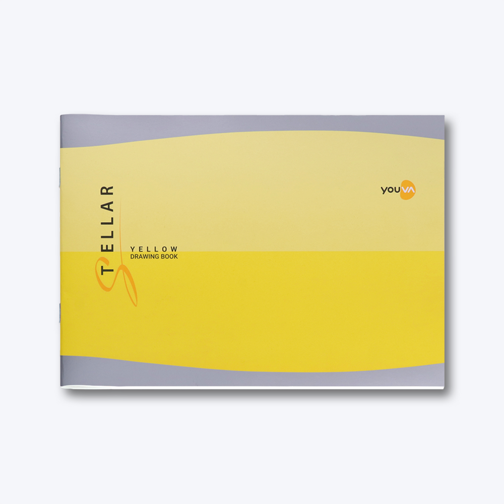 Yellow Drawing Book (Small Size) Stellar YOUVA  Drawing/Sketch Book - Stellar