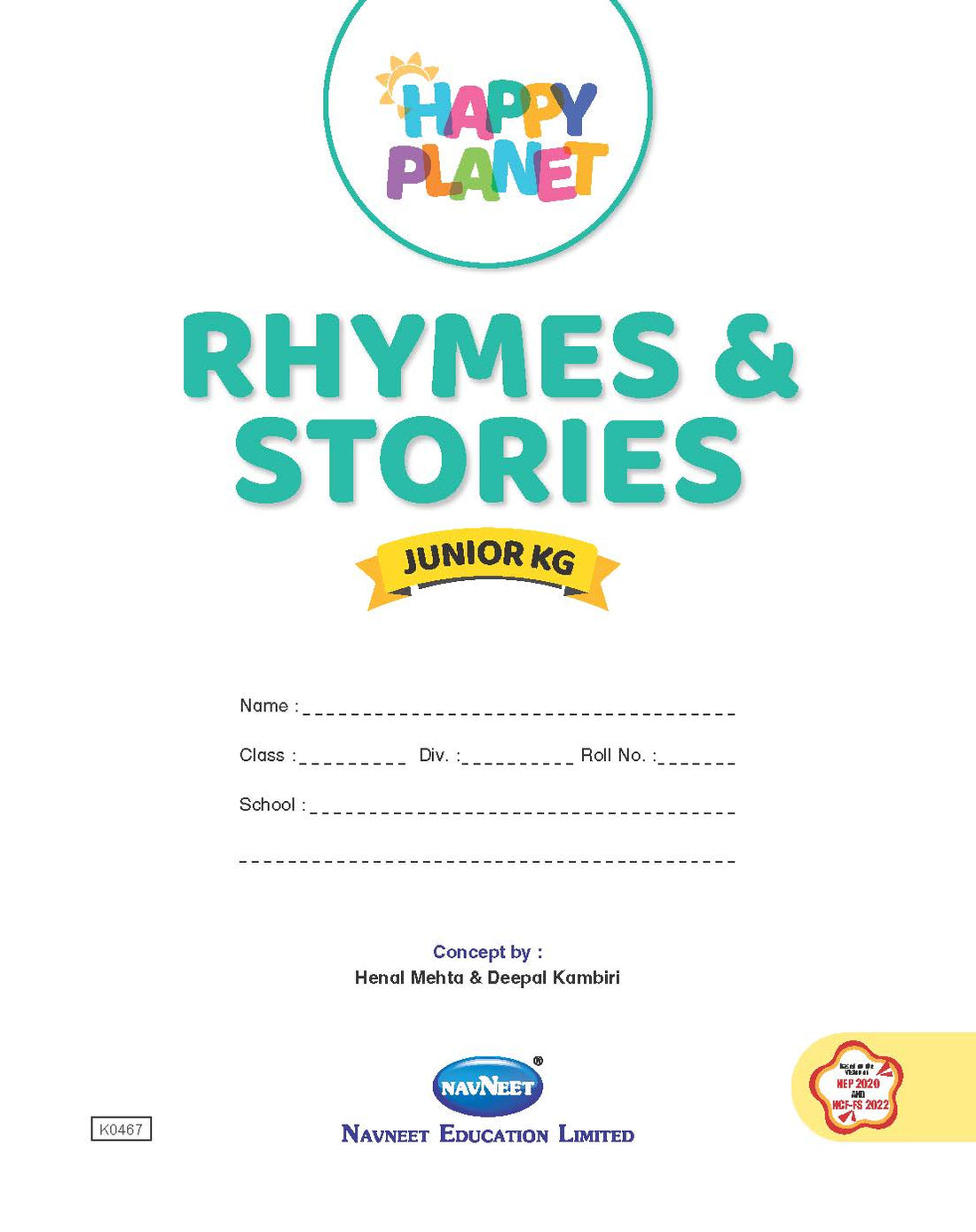 HAPPY PLANET RHYMES & STORIES - JUNIOR KG