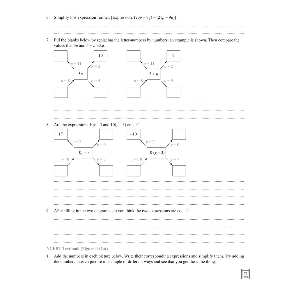 RISE DO AND LEARN MATHEMATICS  |  Class  VII  |  PART - 1