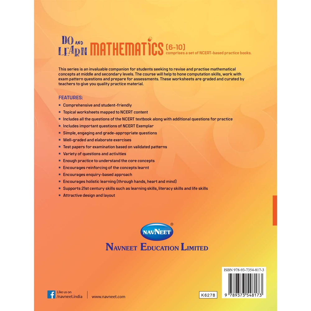 RISE DO AND LEARN MATHEMATICS  |  Class  VIII  |  PART - 1