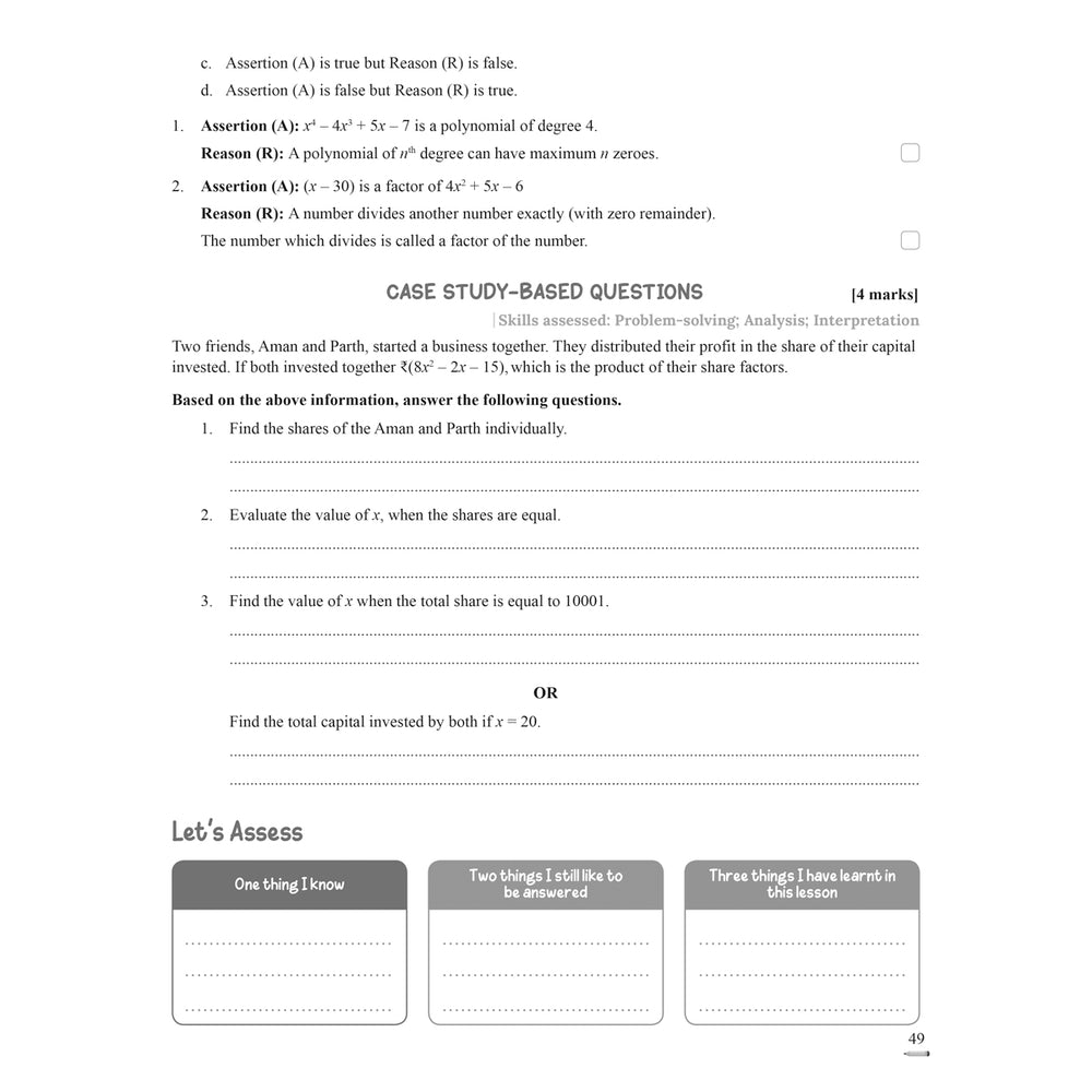 RISE DO AND LEARN MATH.NCERT COMPANION  |  Class  IX  |