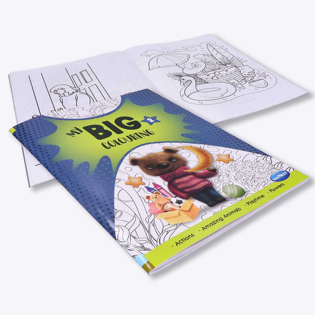 Navneet My Big Colouring Book - I and II Bold, big and eye-catching illustrations.