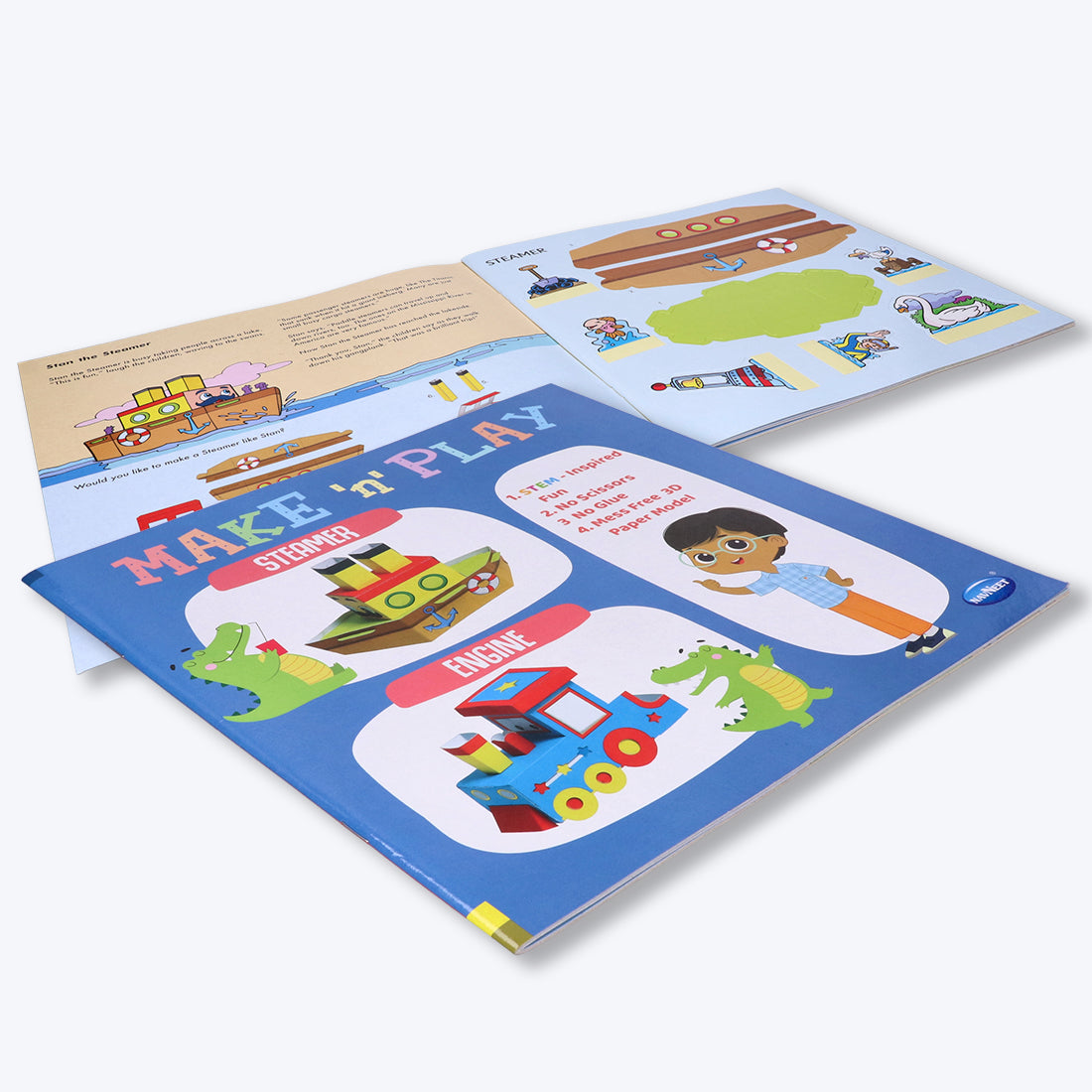 Navneet's Make n Play â€“ Steamer & Engine  Fun DIY Crafts - School Project Book - Mess Free Activities