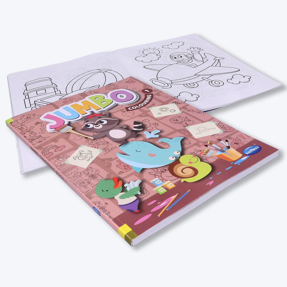 Navneet's Jumbo Colouring Book - II can be used with colour pencils or crayons for age group.