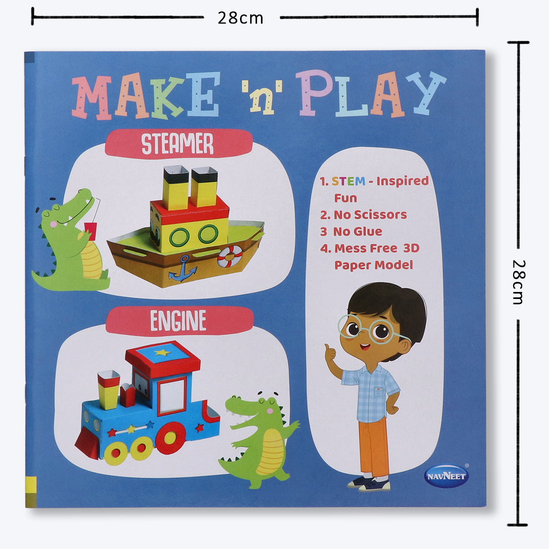 Navneet's Make n Play â€“ Steamer & Engine  Fun DIY Crafts - School Project Book - Mess Free Activities