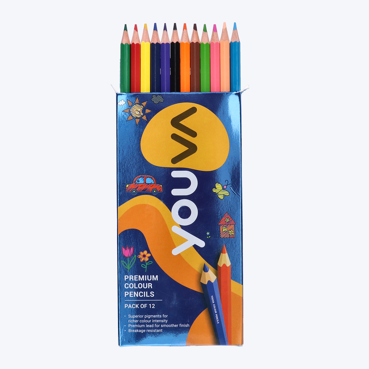 Navneet Youva | Premium Colour Pencils for Students and Hobby artists  | Pack of 12