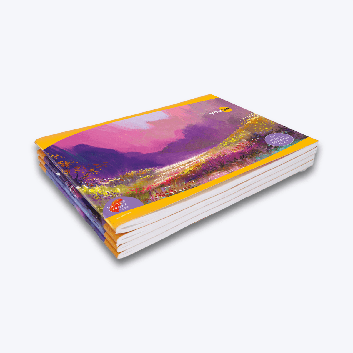 Navneet Youva | Purple Drawing Book for students and budding artists | Small Size | A4 size 21 cm x 29.7 cm | 100 Pages| Pack of 2