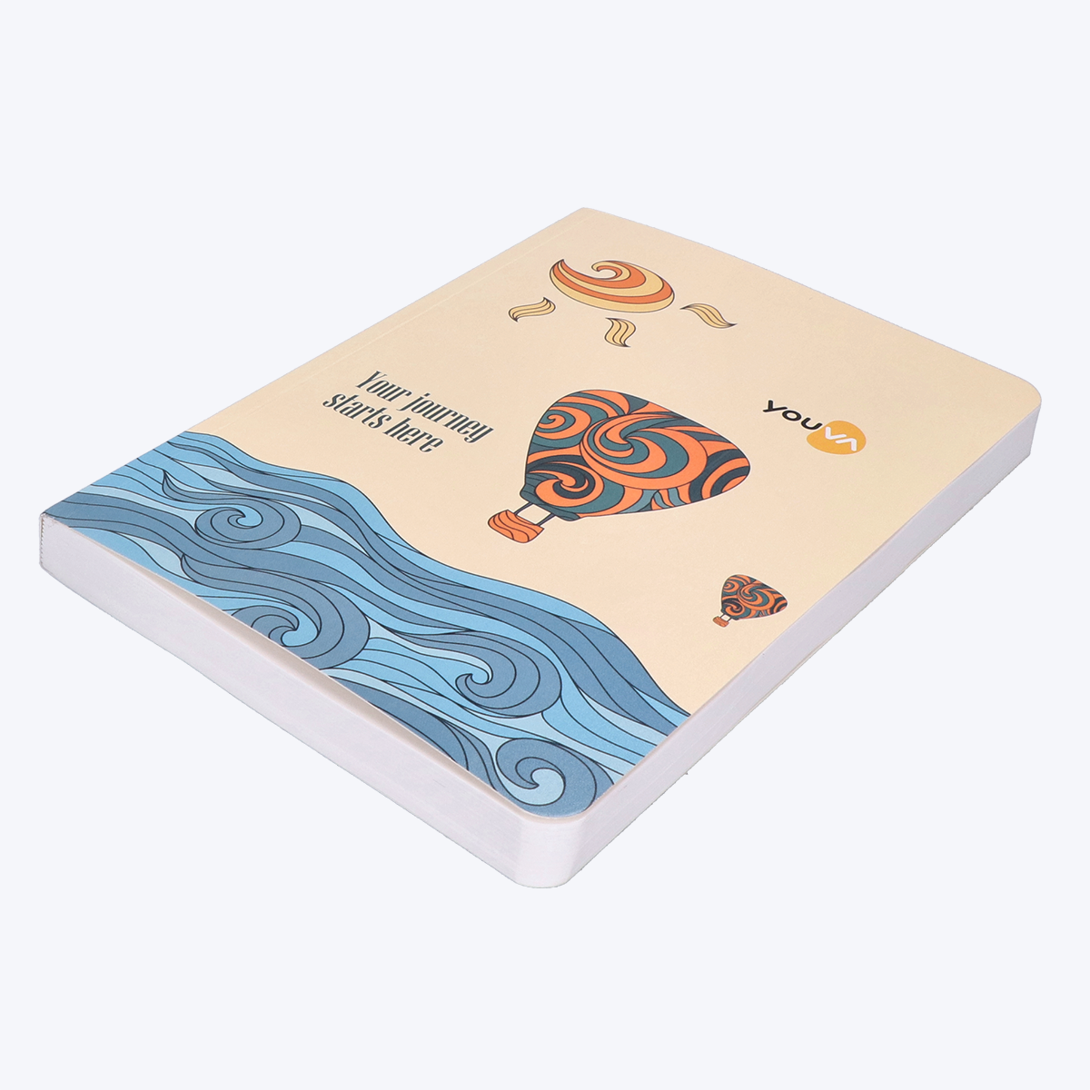 Navneet Youva | Expression Notebook | Soft Bound thick Notebook | Office / Personal stationery | Single Line | A5 Size - 14.8 x 21 CM | Single Line | 296 Pages