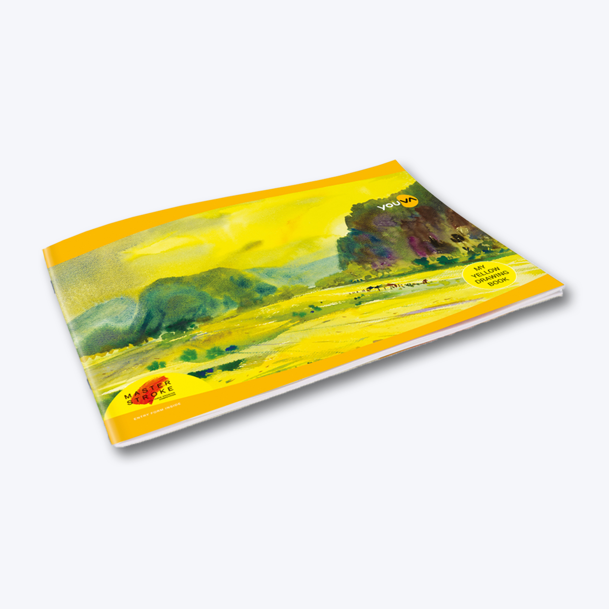 Navneet Youva | Yellow Drawing Book for Students and Budding Artists| Small Size | A4 size 21 cm x 29.7 cm | 36 Pages| Pack of 4