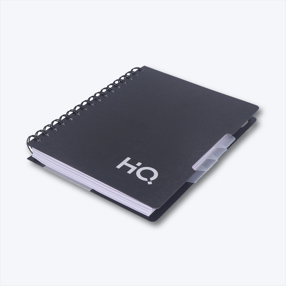 HQ Five Subject Book (A5 Size) Black HQ Five Subject Book