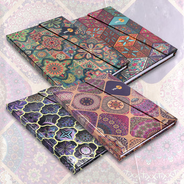 Navneet Youva | Metallica | Magnetic Case Bound / Hard Cover Notebook | Office / Personal stationery | Single Line | A5 Size - 14.8 x 21 CM  | Single Line | 192 Pages Pack Of 1