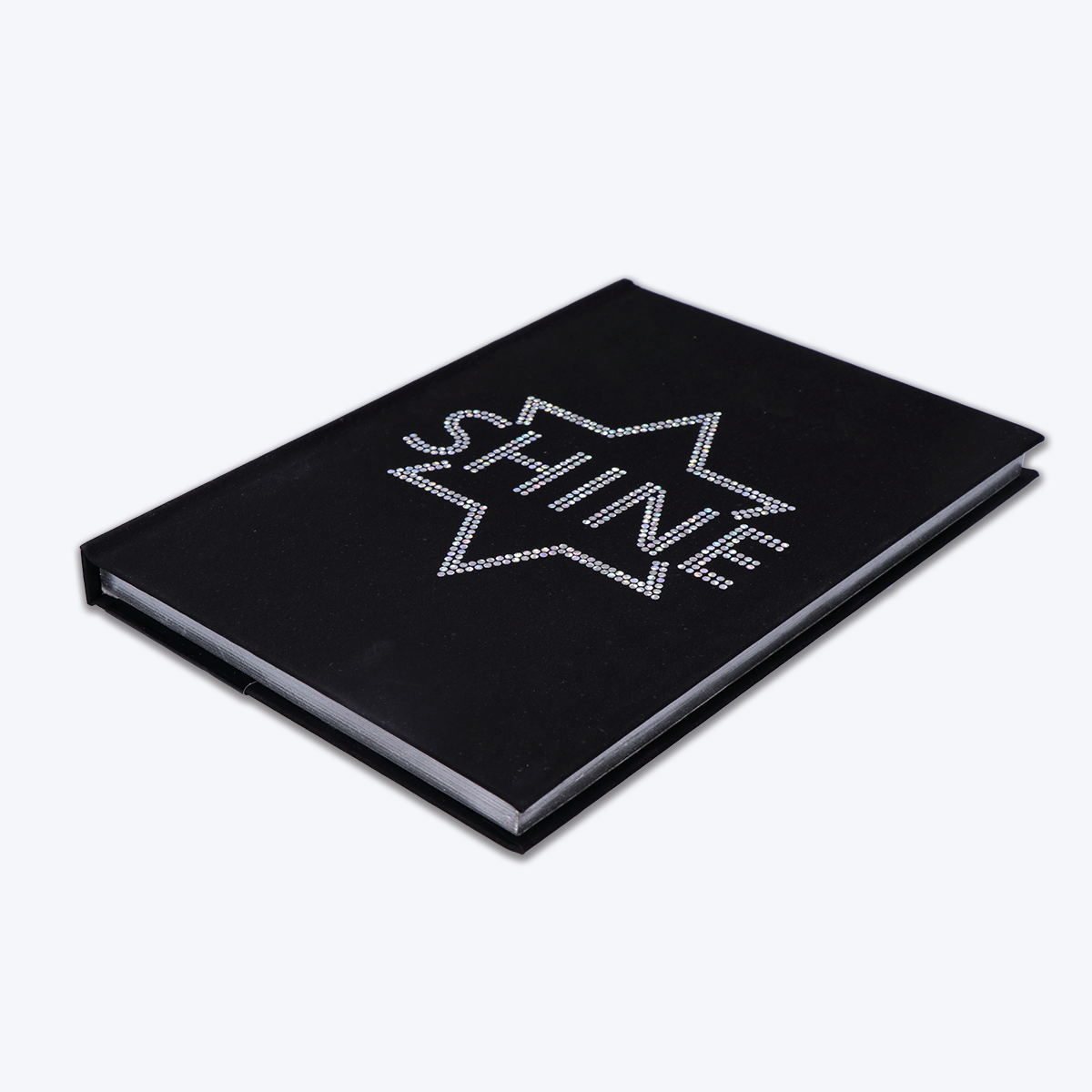 Navneet Youva | Dazzle  | Dazzling cover on fabric with silver glided edges| Case bound Notebook | Office / Personal/ Gifting stationery | Single Line | A5 Size - 14.8 x 21 CM  | 240 pages