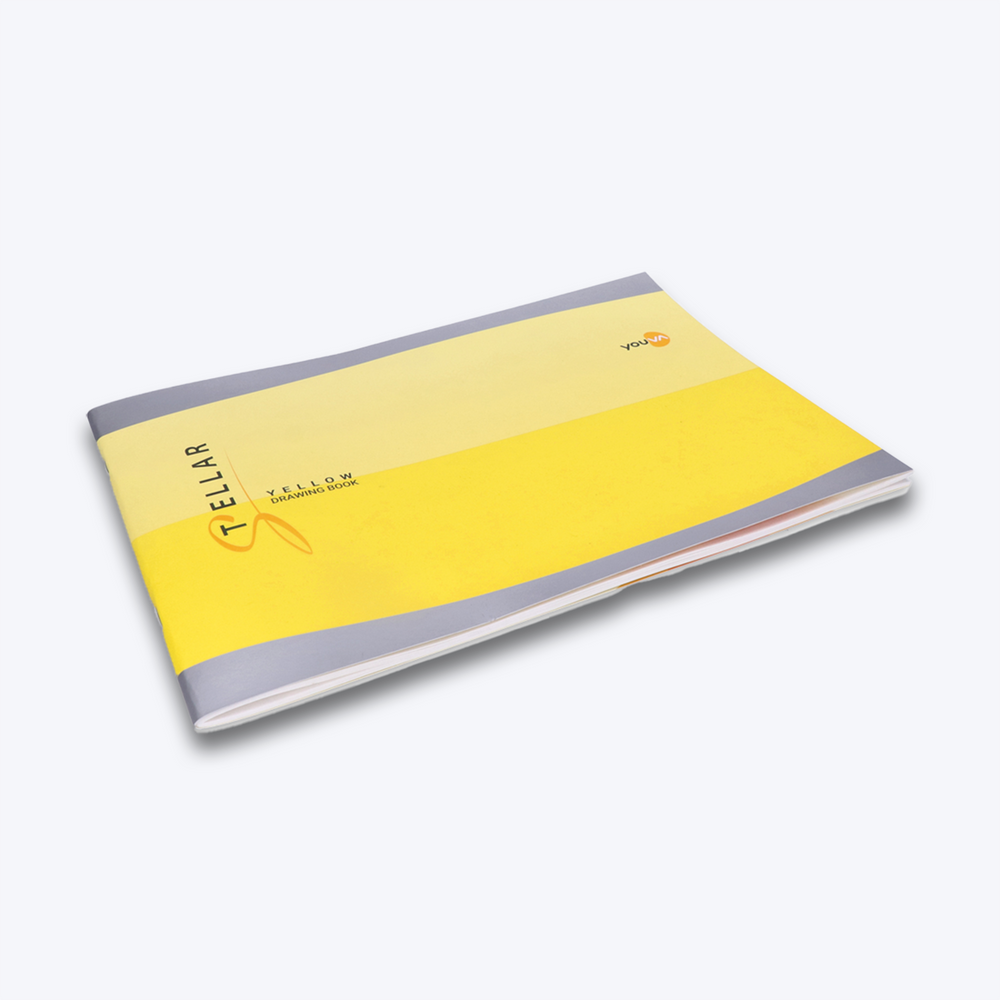 Yellow Drawing Book (Small Size) Stellar YOUVA  Drawing/Sketch Book - Stellar