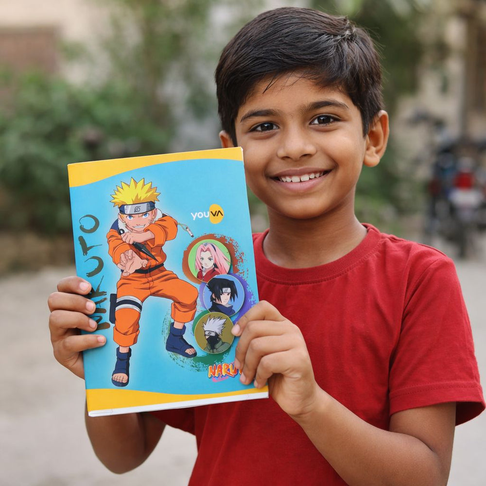 Youva NARUTO Long Book| Single Line| 172 Pages | A4 Size 21cm x 29.7cm| For Students by Navneet