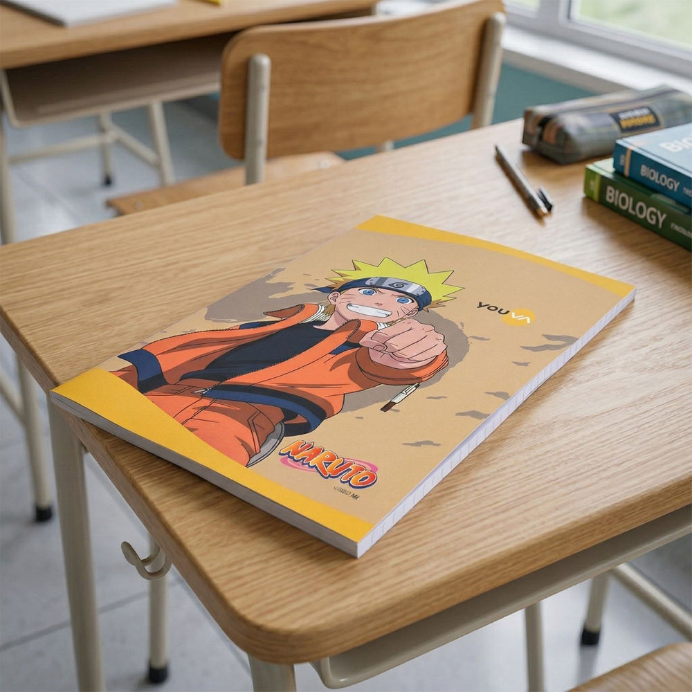 Youva NARUTO Long Book| Single Line| 172 Pages | A4 Size 21cm x 29.7cm| For Students by Navneet