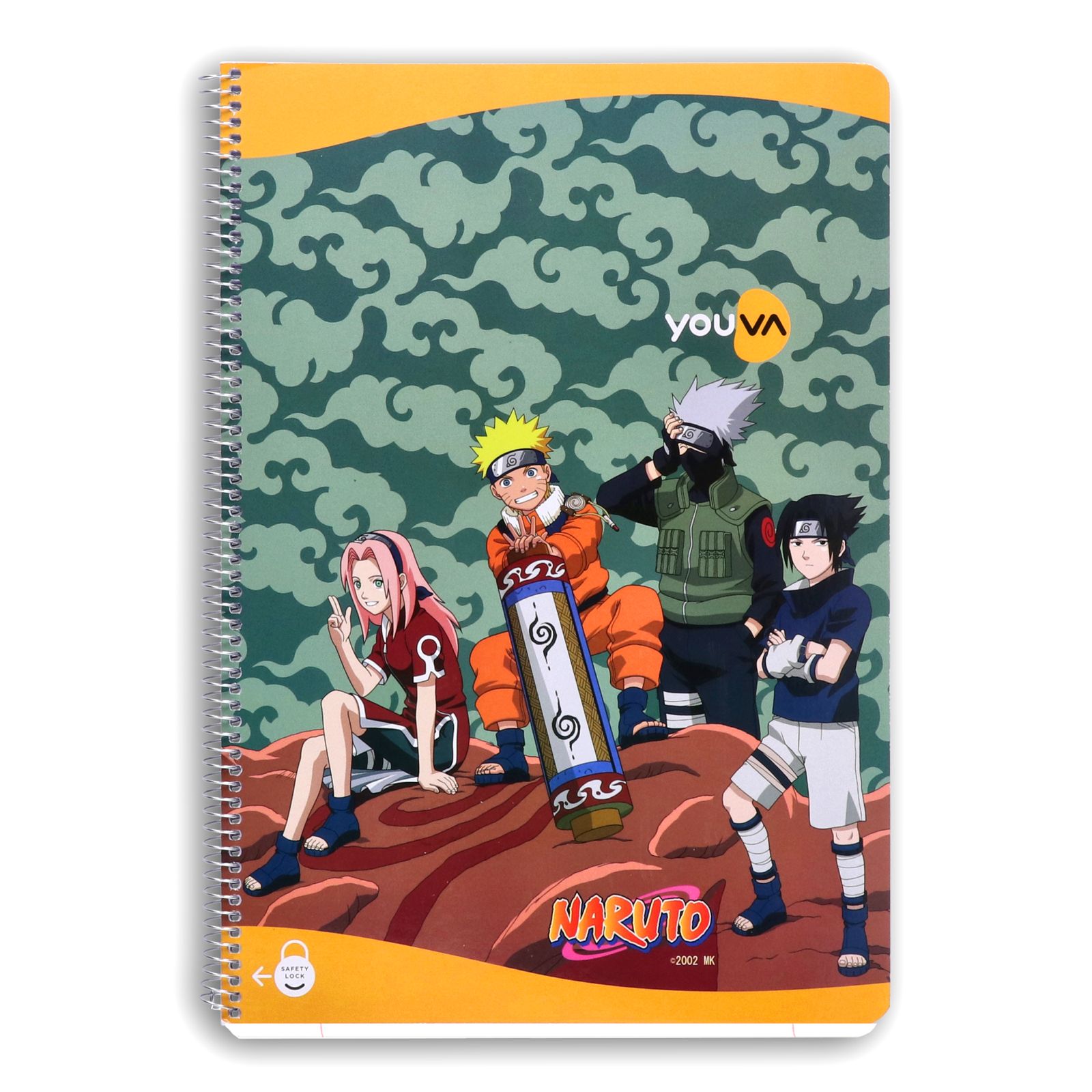 Youva NARUTO Spiral Long Book | Single Line | 172 Pages | A4 Size 21cm x 29.7cm| For Students by Navneet