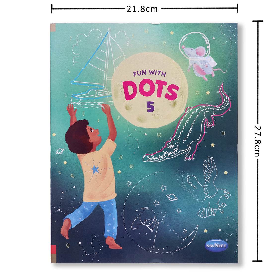 Navneet Fun With Dots Activity Book- set of 5 - Connect the Dots - Join the Dots & Colour the Picture - Find the Hidden Picture - Dot to Dot - Pre Writing Activity Books for kids