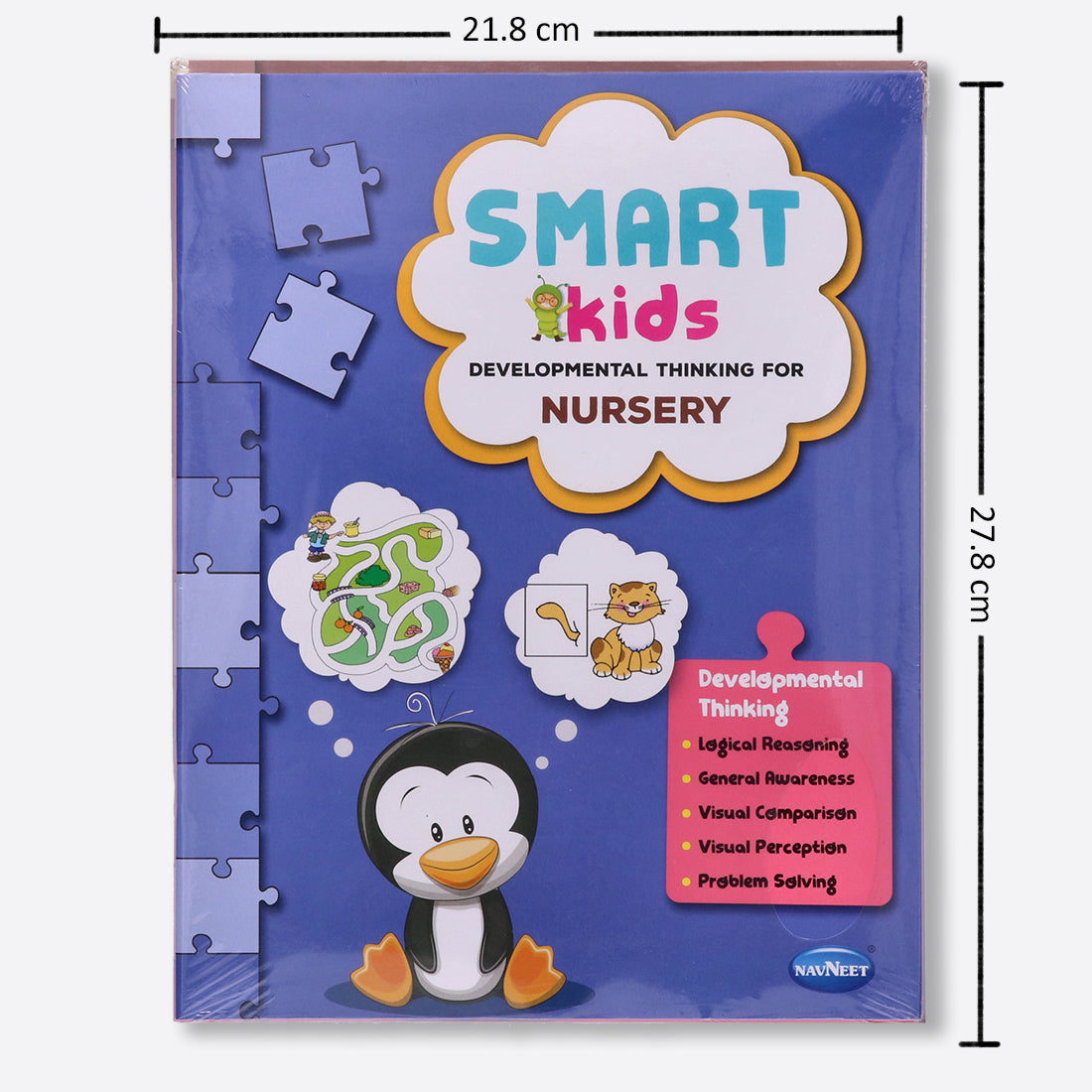 Navneet Smart Kids Activity Book for Nursery Kids- Develops Developmental Thinking, Pre-Reading Skills, Pre-Writing Skills, Pre-Math Skills- Learning and Education- Pack of 4