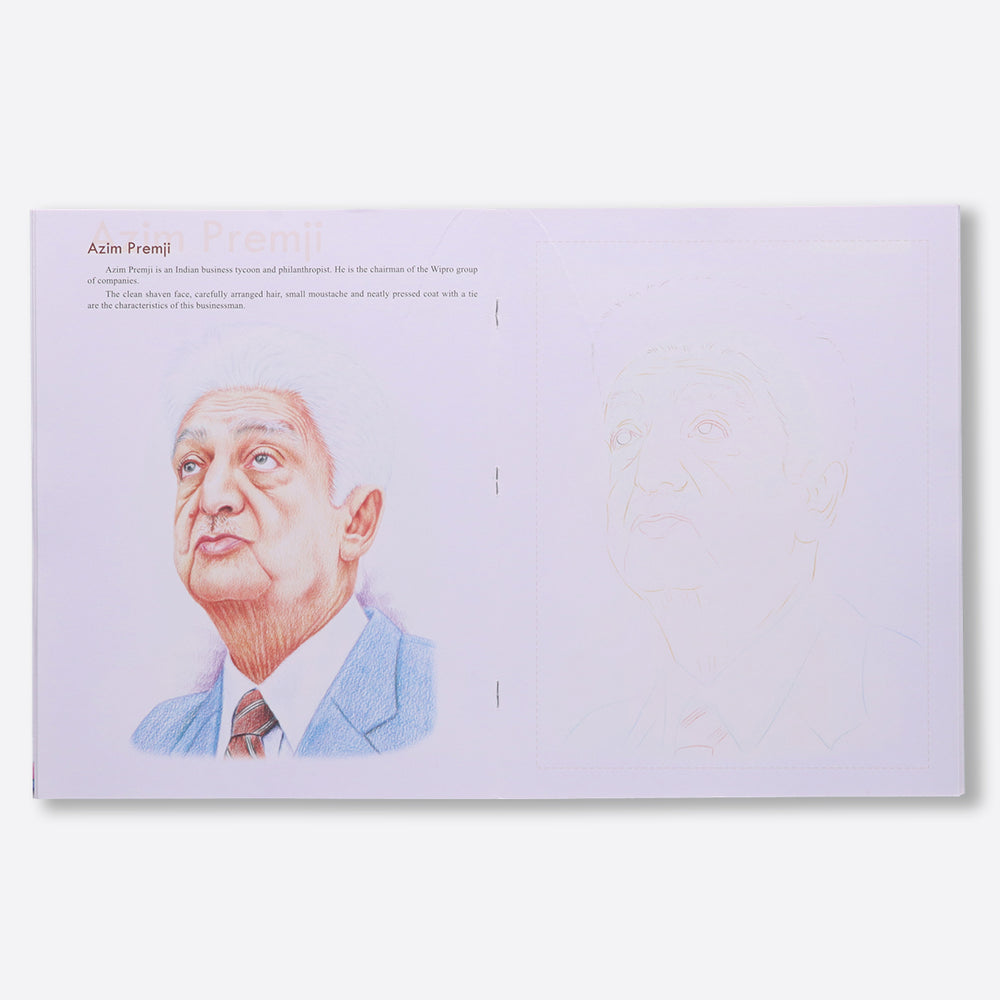 Navneet Art Of Sketching with Colour Pencils Book for Learners- the ultimate guide - Realistic Series - Learn Basic Techniques - Portrait, Flowers, Landscapes, Birds, Animals