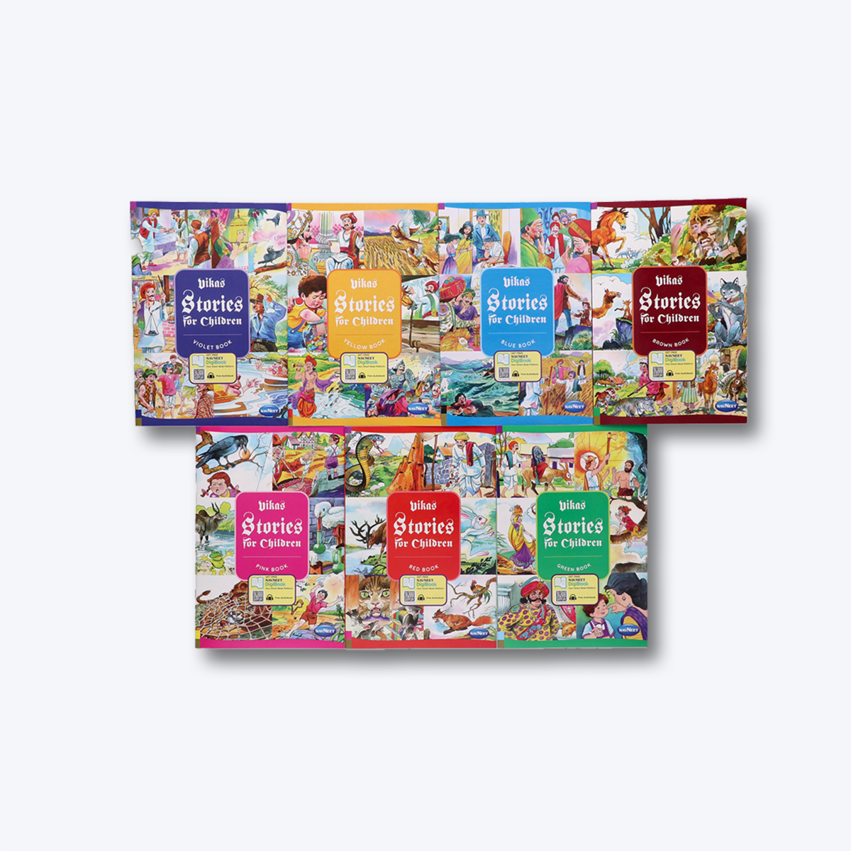 Navneet Stories For Children 7 books- With Colourful Illustrations - Read aloud stories - short classic stories with Morals - 85+ bedtime stories - Audio Book - Social-Emotional