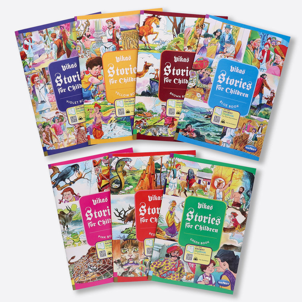 Navneet Stories For Children 7 books- With Colourful Illustrations - Read aloud stories - short classic stories with Morals - 85+ bedtime stories - Audio Book - Social-Emotional