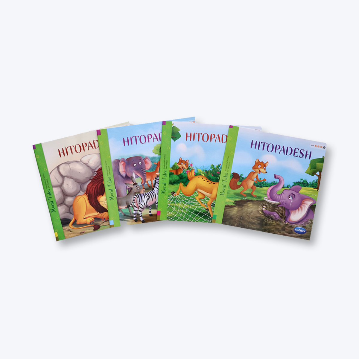 Navneet Hitopadesh Story Books 1 to 4- With Colourful Illustrations- Read aloud stories for kids- Best collection of short stories- Famous Reading Library