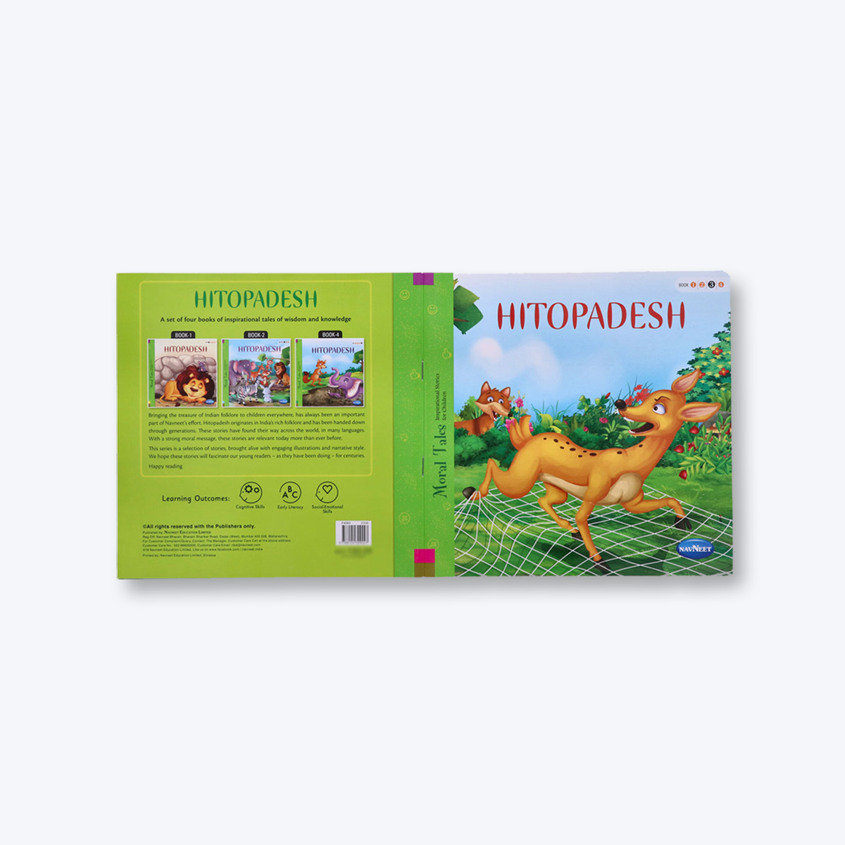 Navneet Hitopadesh Story Books 1 to 4- With Colourful Illustrations- Read aloud stories for kids- Best collection of short stories- Famous Reading Library