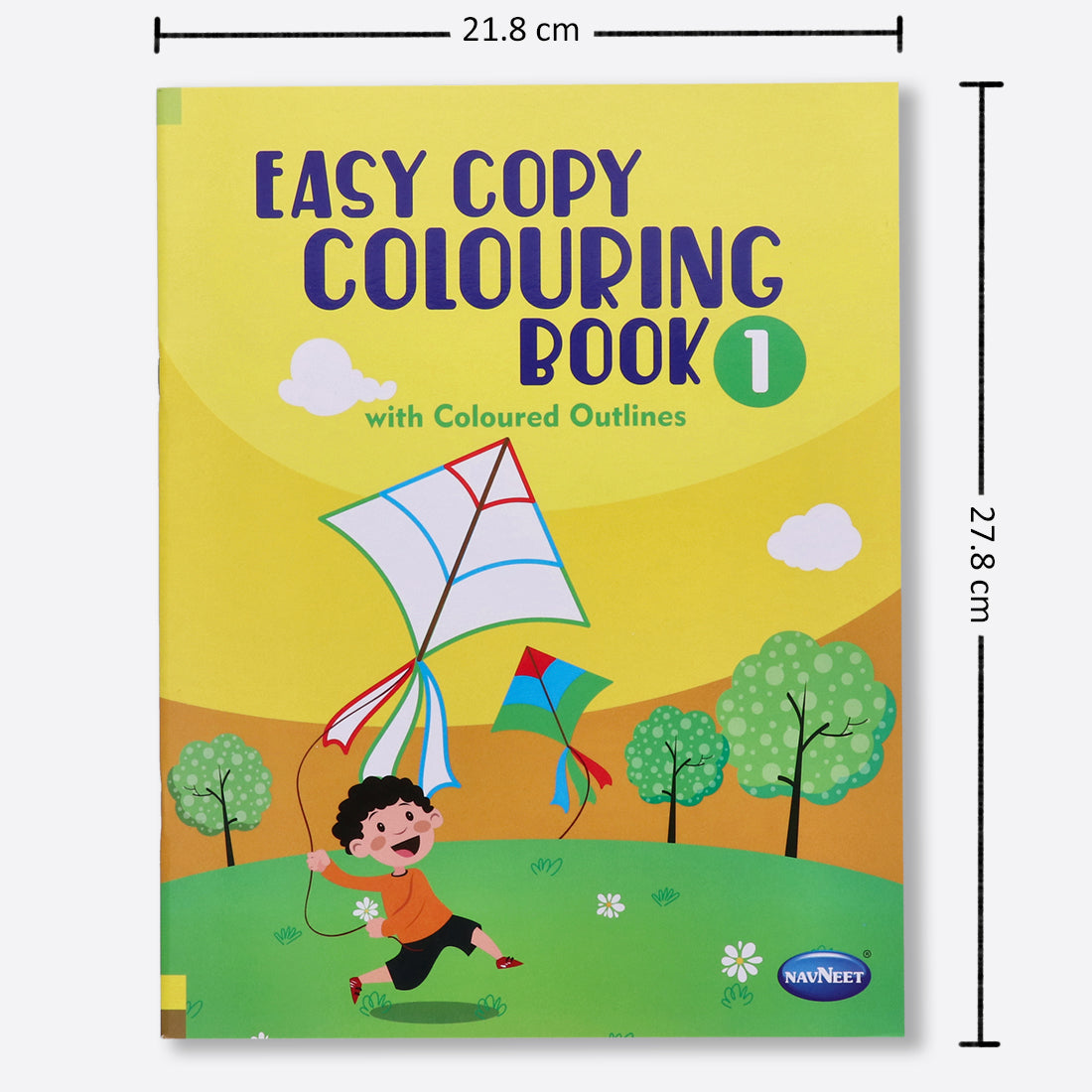 Navneet Easy Copy Colouring Book Set of 4 - Colouring books for kids - 120 pages with Coloured Outline having big pictures - Toys & Treat, Our Friendly Helpers- Youva Crayons