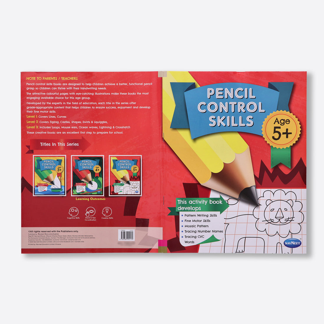Navneet Pencil Control, Maze & Critical Thinking Activity Books for 5 Year & Above Kids- 3 Books- More than 90 activities- Practice Pattern Writing- Fun Skill Based books