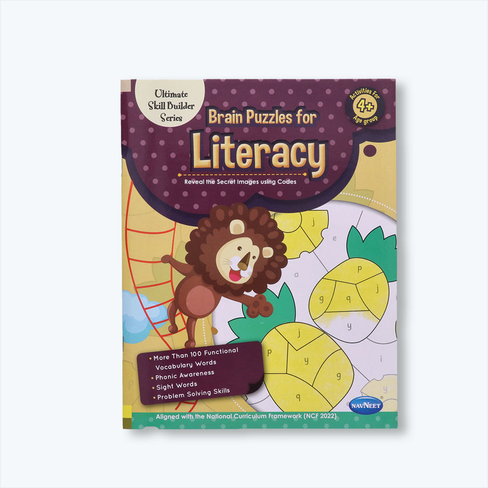 Navneet Brain Puzzle Activity Books - Brain activities for kids - Foundational Literacy & Numeracy books - Age 4+ - Educational - Phonics, Numbers 1-20, Shapes, Addition