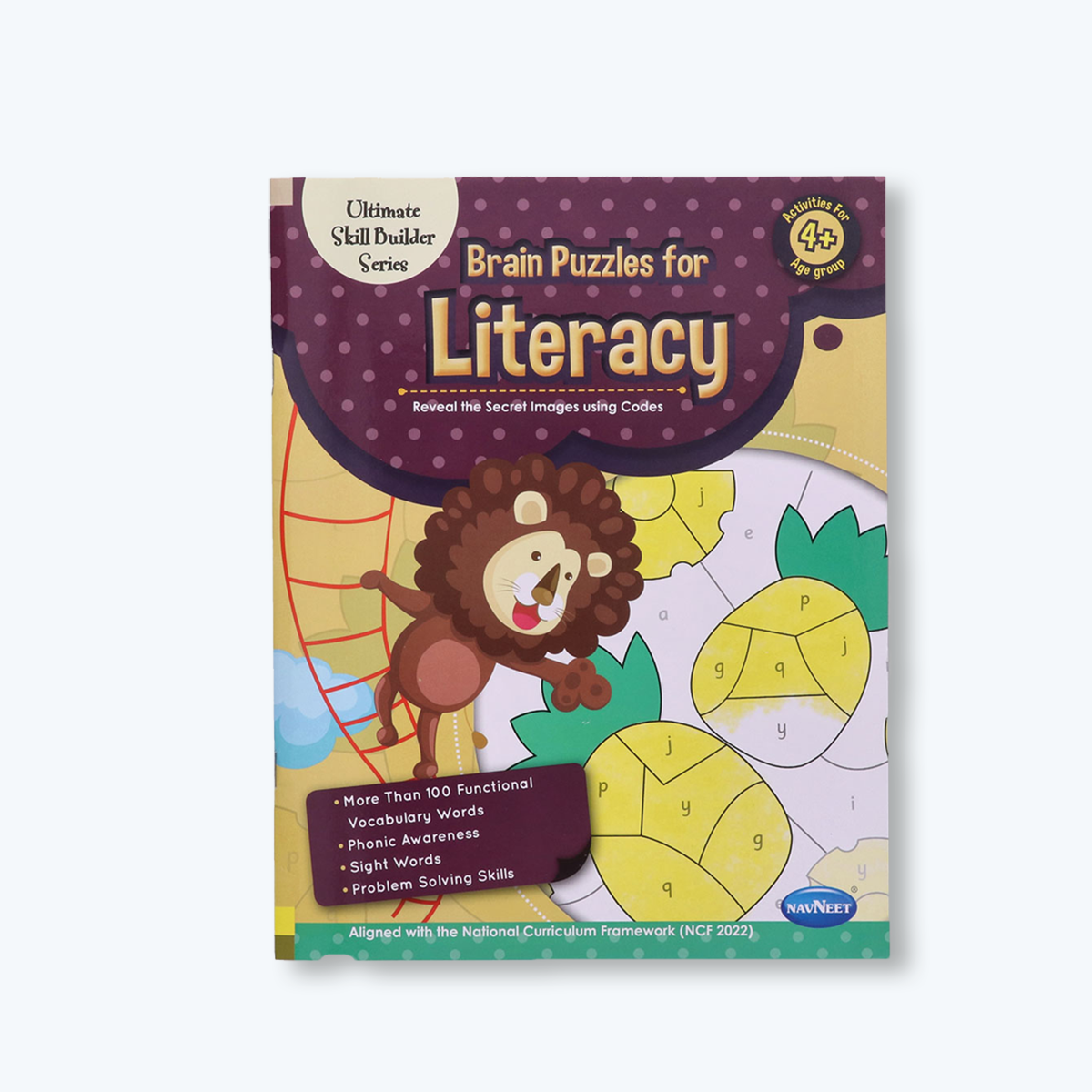 Navneet Brain Puzzle Activity Books - Brain activities for kids - Foundational Literacy & Numeracy books - Age 4+ - Educational - Phonics, Numbers 1-20, Shapes, Addition