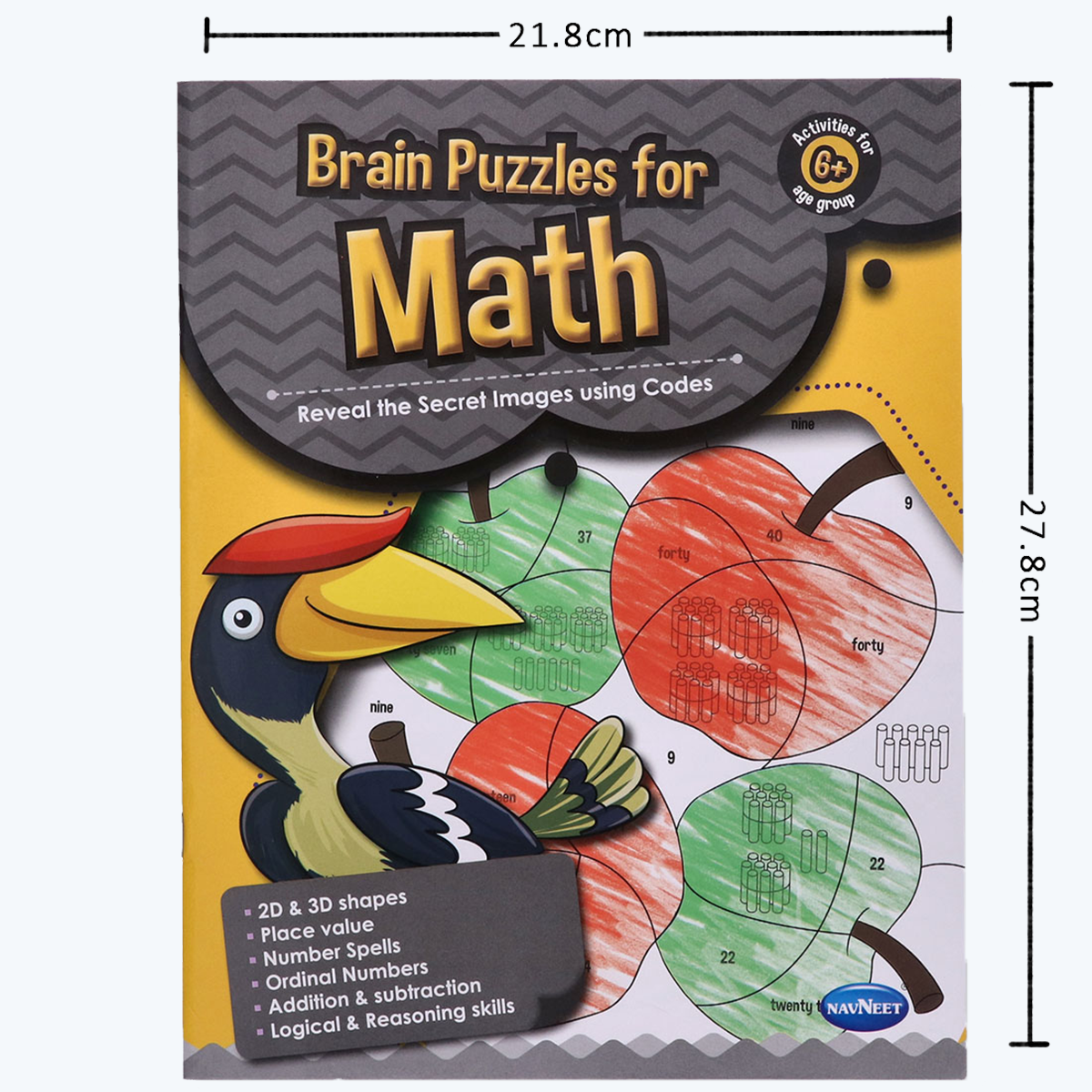 Navneet Brain Puzzle Activity Books - Brain activities for kids - Foundational Literacy & Numeracy books - Age 6+
Educational - Phonics, spells, Numbers, Add, Subtract