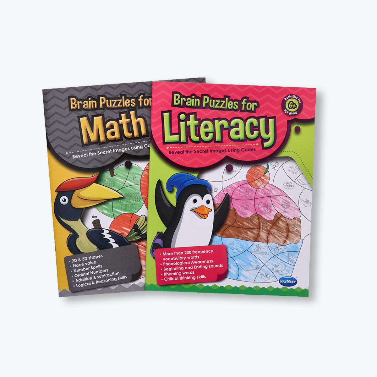 Navneet Brain Puzzle Activity Books - Brain activities for kids - Foundational Literacy & Numeracy books - Age 6+
Educational - Phonics, spells, Numbers, Add, Subtract