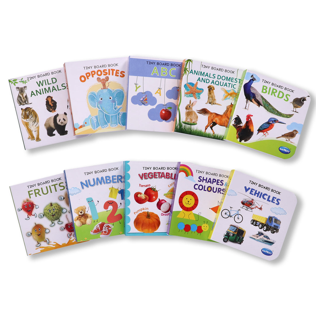 Navneet's Fun to Learn Box Set - 10 Tiny Board books - My First Library of Picture board books - Best first books for Toddlers and babies - Early learning board  books